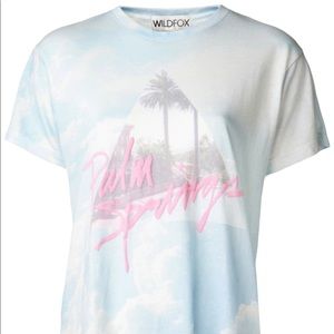 Wildfox T-shirt cloud print w/graphic